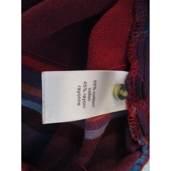 Maurices Women's Flannel Top Size M Long Sleeve Multicolored Plaid - Picture 4 of 5